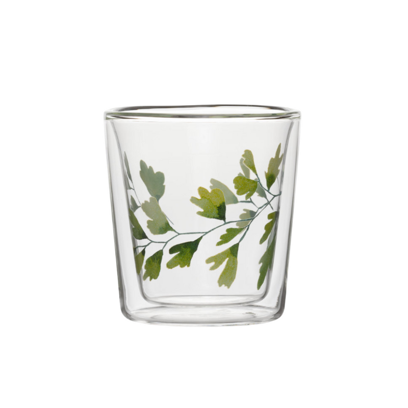 Vaso Doble Vidrio - Lyn Gingko 250ml