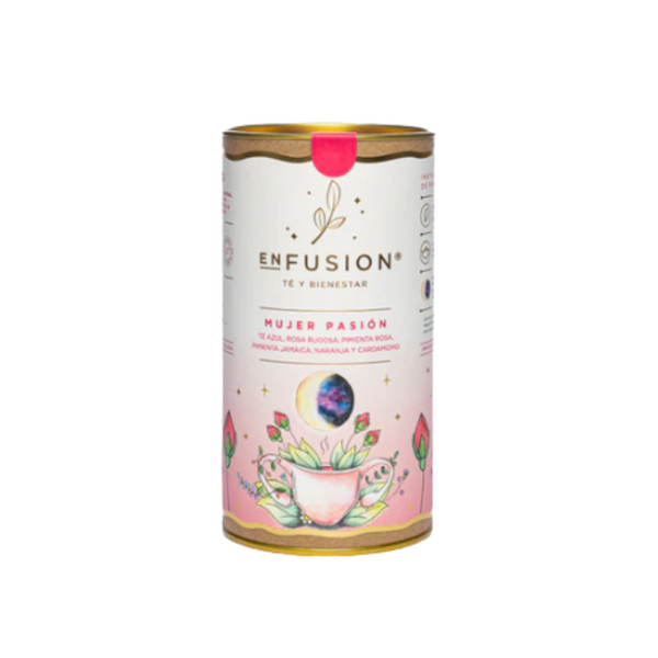 Mujer Pasión - Té Azul con Rosa Rugosa, Pimienta Rosa, Naranja y Cardamomo 90gr