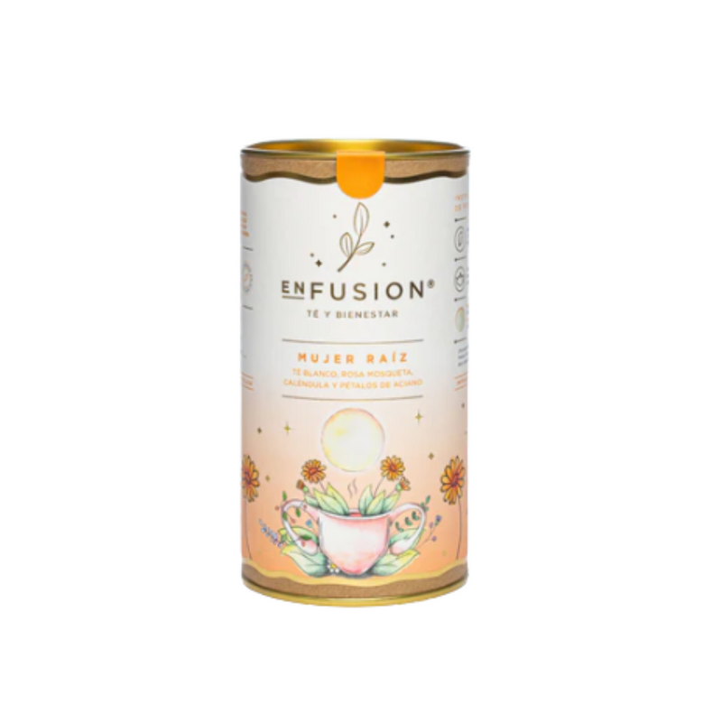 Mujer Raíz - Té Blanco con Rosa Mosqueta, Pétalos de Aciano y Caléndula 60gr