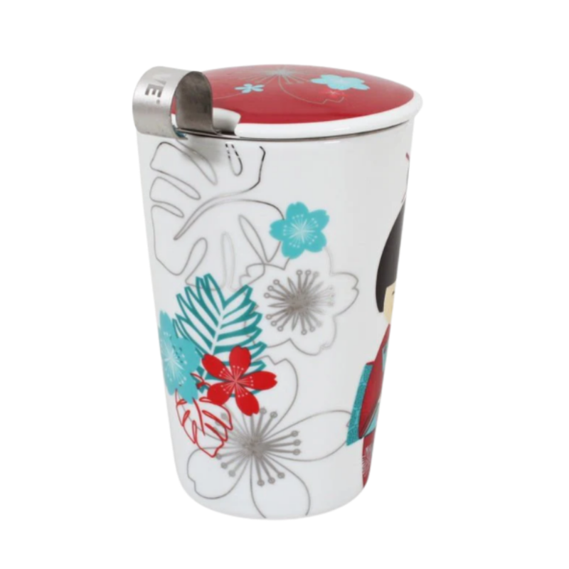 Tazón de Porcelana con Infusor - Teaeve Little Geisha Red 350ml