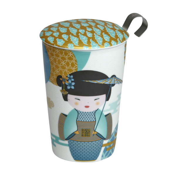 Tazón de Porcelana con Infusor - Teaeve New Little Geisha Petrol 350ml