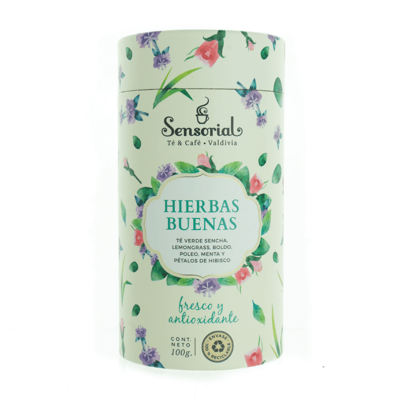 Té Hierbas Buenas - Té Verde Sencha con Lemongrass, Boldo, Poleo, Menta e Hibisco 100gr