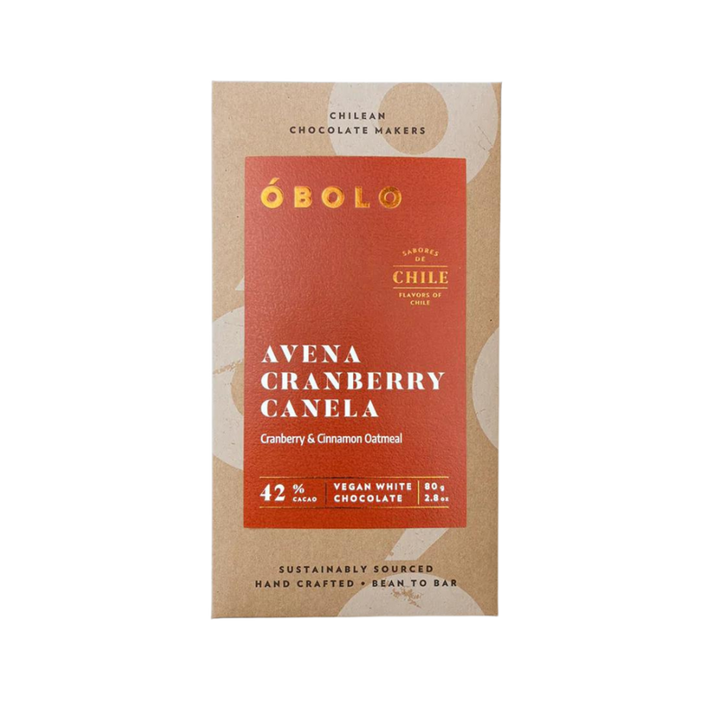 Barra de Chocolate 42% Avena Cranberry Canela 80gr